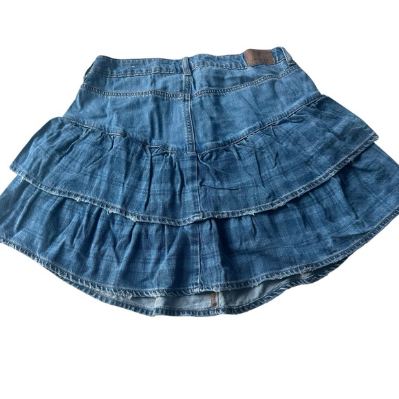 American Eagle Women's Denim Ruffle Mini Skirt Size 6 NWOT - Picture 2 of 9